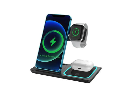 3 In 1 15W Qi Wireless Charger Dock Station For Apple Watch For iPhone For Airpods Pro Phone Wireless Chargers
