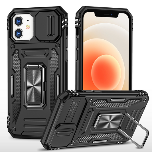 Iphone 12 - shockproof protective ring case with stand