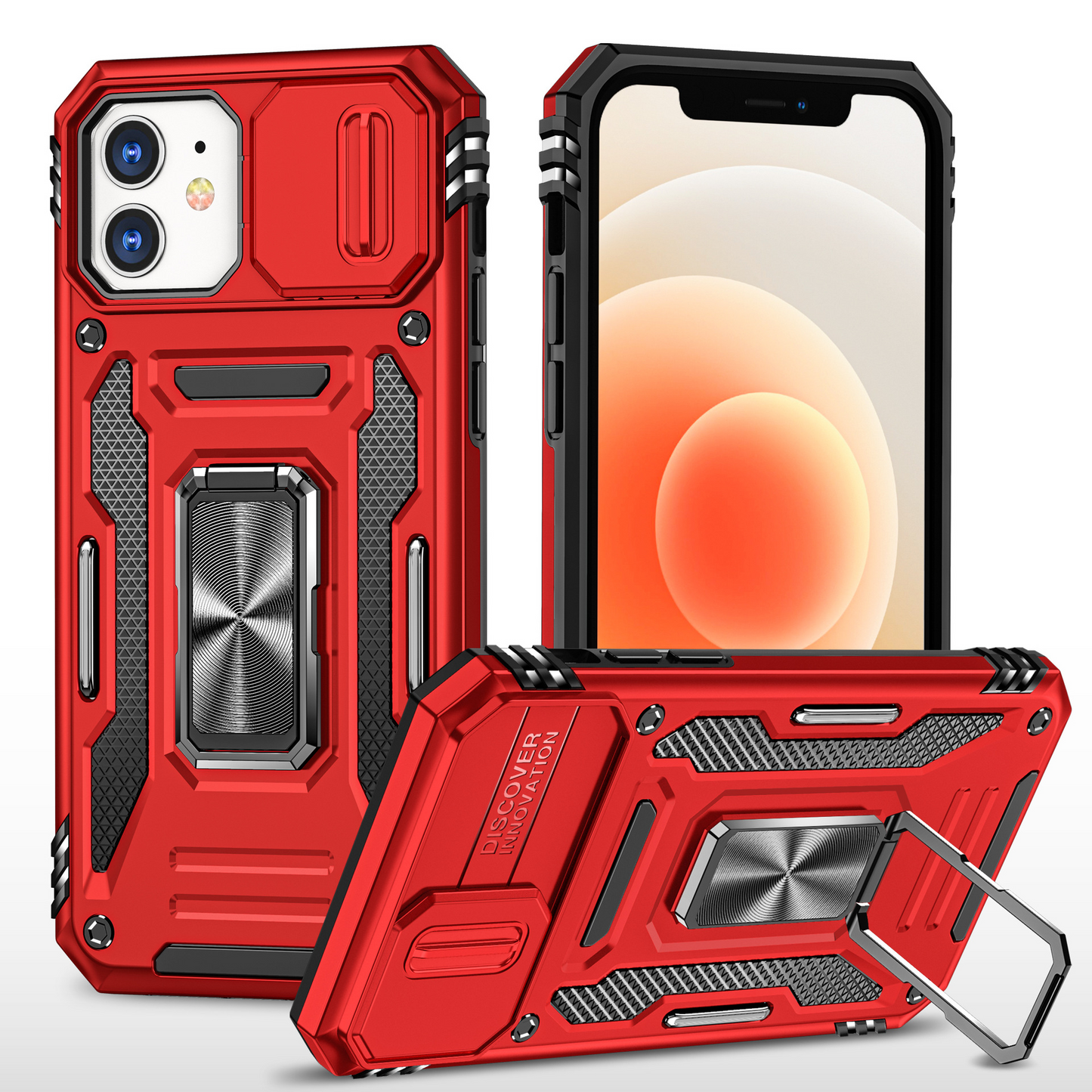 Iphone 15 Shockproof and Protective Case with Stand and Ring case