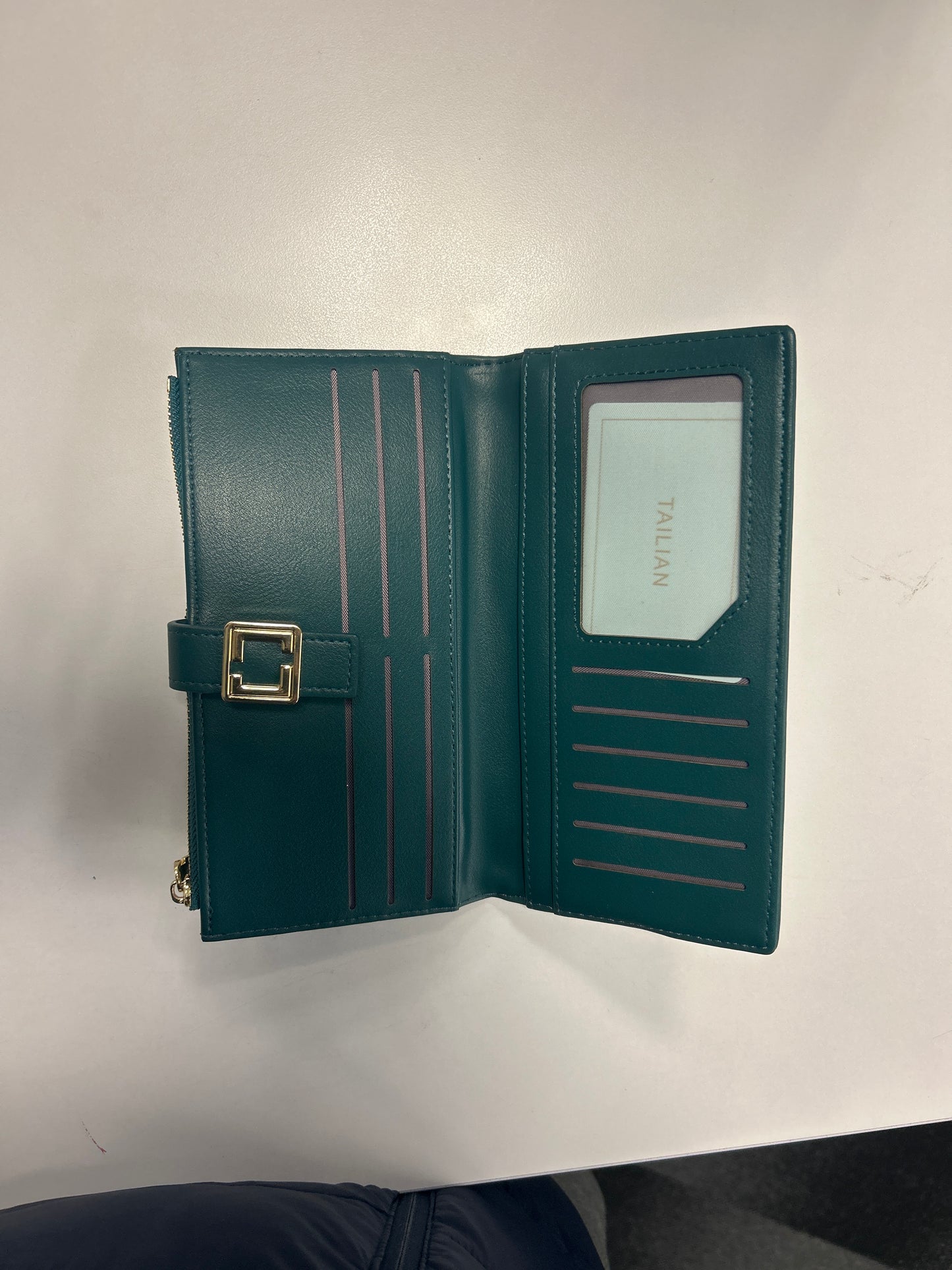 Green clutch  with Credit Card Holder