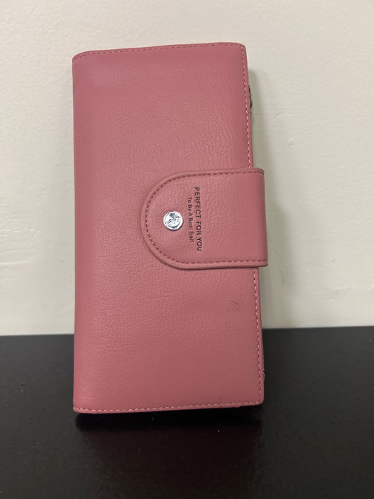 Pink Solid Bi-Fold Wallet for Women