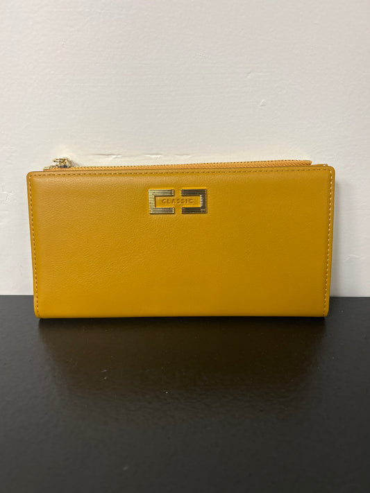 Yellow Solid Bi-Fold Wallet for Women