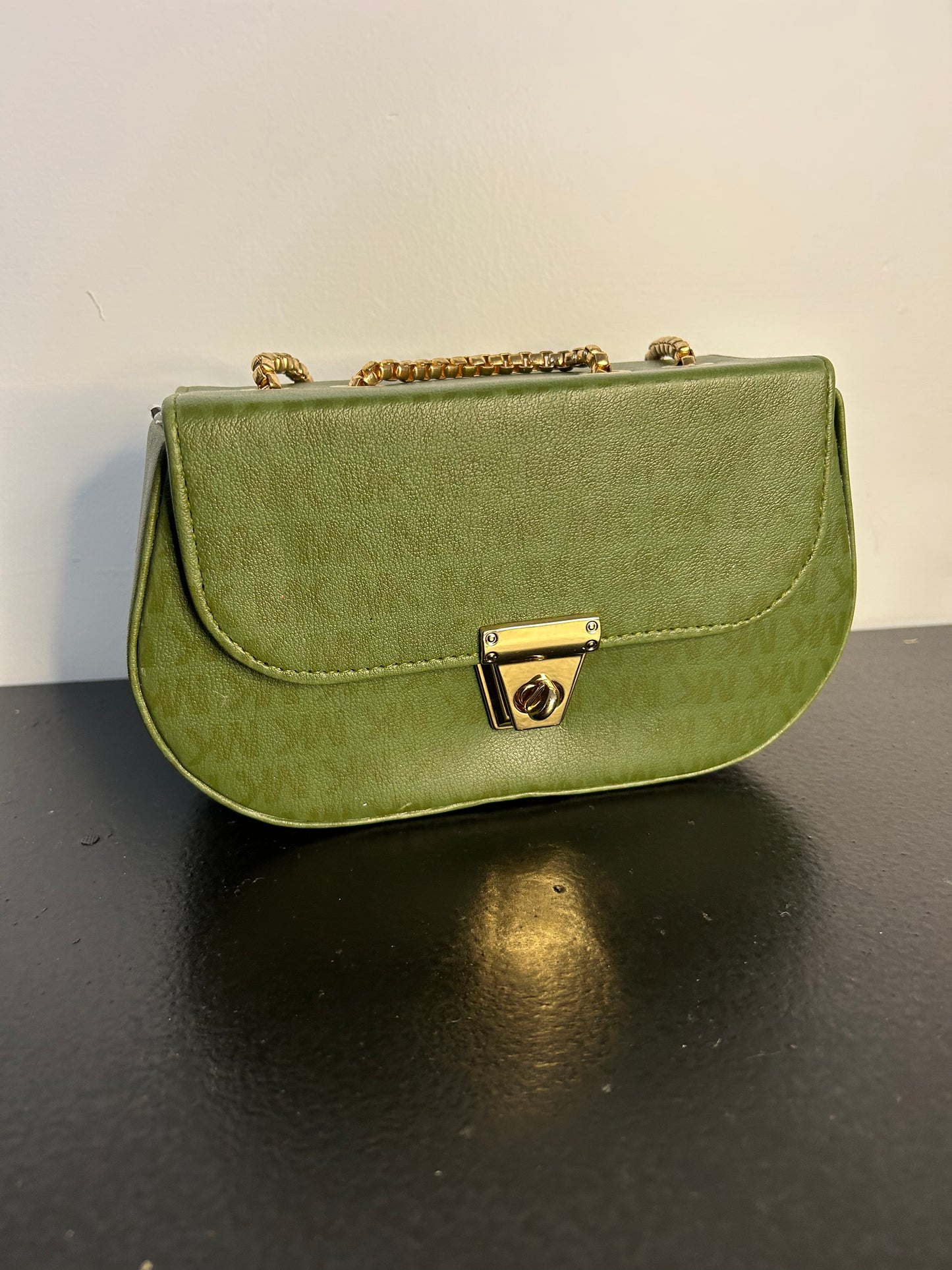 Olive Green Solid Handheld Bag