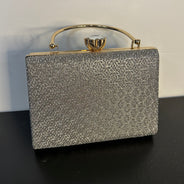 PARTYWEAR BOX CLUTCH WITH LONG CHAIN&HANDLE PARTY PURSE
