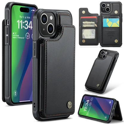 SHOCKPROOF BACK CASE COVER WITH WALLET FOR IPHONE 15