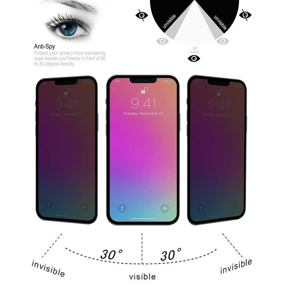 iPhone 14 Pro Screen Protector Anti-peeping Privacy Tempered Glass