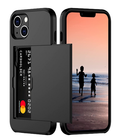 iPhone 11 Case Shockproof Armor with 2 Card Slots - Black
