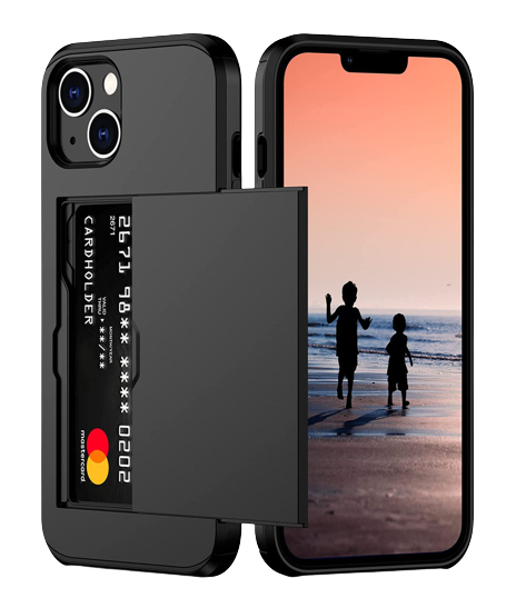 iPhone 11 Case Shockproof Armor with 2 Card Slots - Black