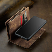 Samsung Galaxy S21 plus CaseMe Magnetic Detachable Leather Zipper Wallet Case with Wrist Strap description /benefits